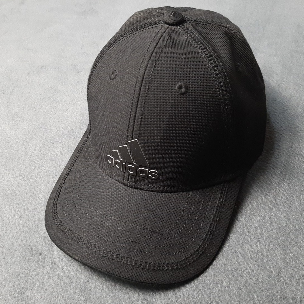 Adidas Hat Cap Men One Size Black Strapback Baseball Aeroready Athletic